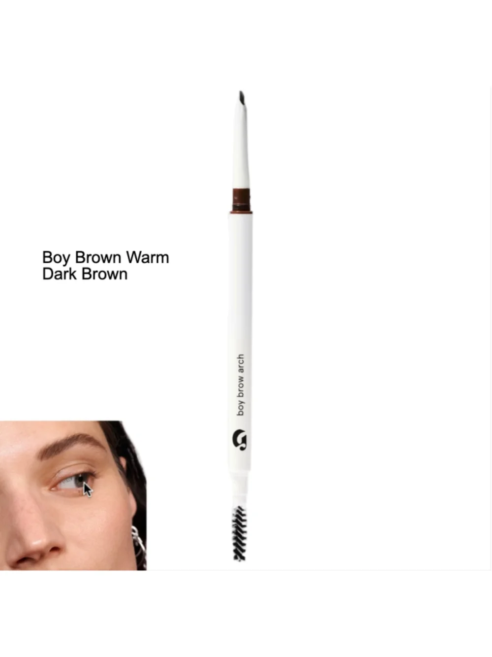 Boy Brow Warm Dark Brown, Glossier Arch Pomade Pencil, New
